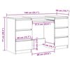 vidaXL skrivebord 140x50x77 cm konstrueret træ sort