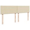 vidaXL kontinentalseng med madras 200x200 cm stof cremefarvet