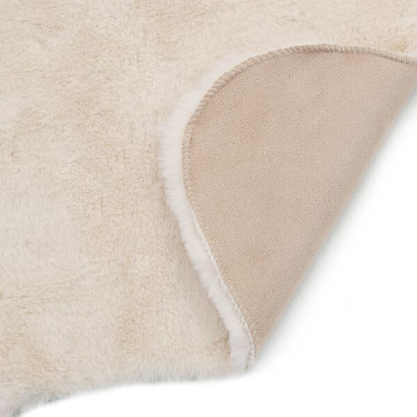 vidaXL gulvt&aelig;ppe 65 x 95 cm kunstig kaninpels cremefarvet