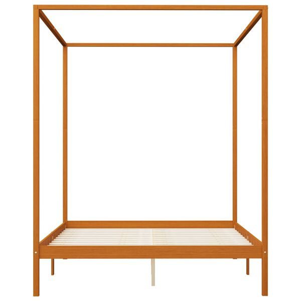 vidaXL sengestel til himmelseng med 4 skuffer 160x200 cm fyrretræ