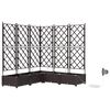 vidaXL Have Blomsterkrukke 5 pcs Brun 120 x 120 x 126 cm Plastik