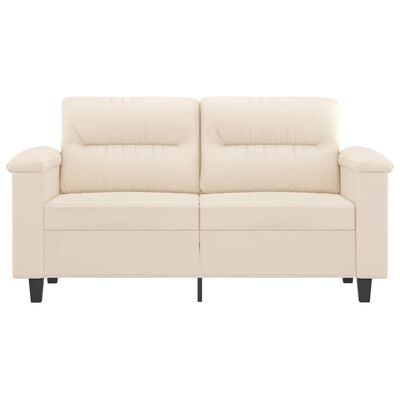 vidaXL 2-personers sofa 120 cm mikrofiberstof beige