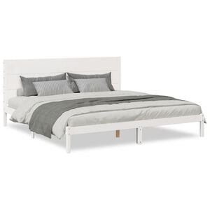 vidaXL ekstra lang sengeramme uden madras 180x220 cm massivt tr&aelig;