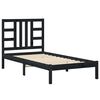 vidaXL sengeramme 90x200 cm massivt tr&aelig; sort