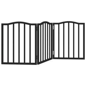vidaXL hundel&aring;ge 3 paneler 150 cm foldbar poppeltr&aelig; sort