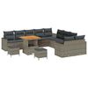 vidaXL Havesofa S&aelig;t 13 pcs Gr&aring; polyrattan
