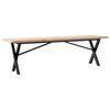 vidaXL sofabord 160x40x45,5 cm X-stel massivt fyrretr&aelig; og st&aring;l