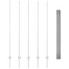 vidaXL Hegn med post S&oslash;lv 1,6 x 10 m St&aring;l