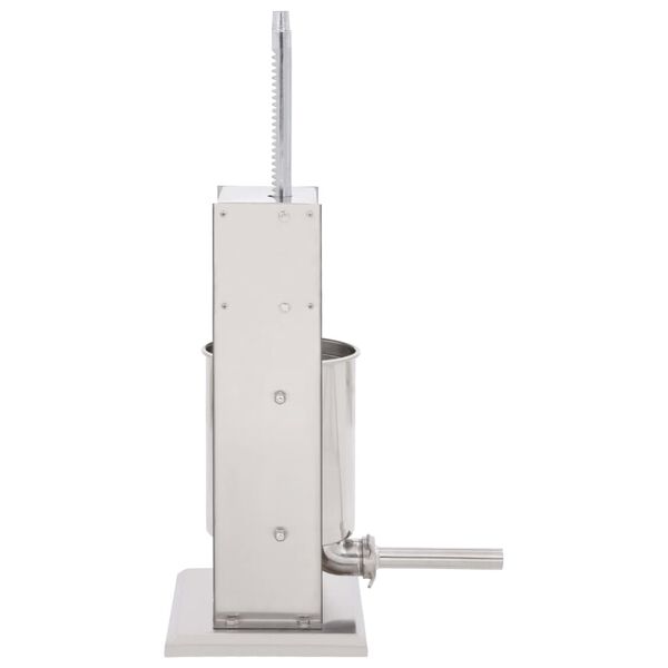 vidaXL manuel pølsestopper 10 l rustfrit stål sølvfarvet