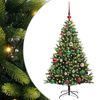 vidaXL Kunstig h&aelig;ngslet juletr&aelig; med 150 LED-lys Gr&oslash;n 120 cm PVC og PE