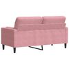 vidaXL 2-personers sofa med pyntepuder 140 cm velour pink