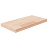 vidaXL hyldeplade 40x20x2,5 cm ubehandlet massivt egetr&aelig;