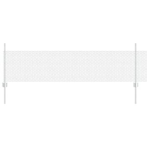 vidaXL Sekskantet hegn med stolpe 50 x 0,5 m Galvaniseret st&aring;l S&oslash;lv