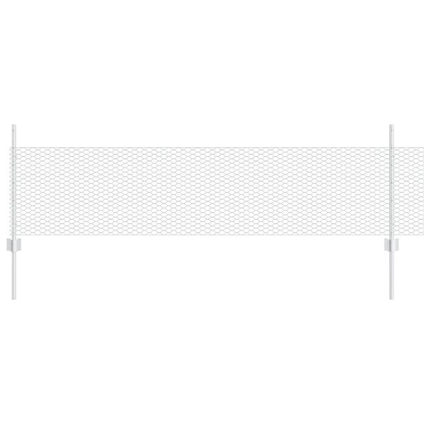 vidaXL Hegn med post S&oslash;lv 0,5 x 50 m St&aring;l