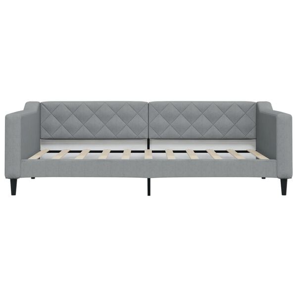 vidaXL daybed med madras 90x190 cm stof lysegrå
