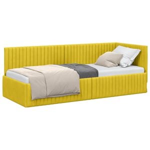 vidaXL Hj&oslash;rnesengramme med hovedg&aelig;rde Gul 80 cm x 200 cm Fl&oslash;jl