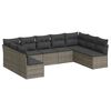 vidaXL sofas&aelig;t til haven 9 dele med hynder polyrattan gr&aring;