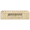vidaXL daybed med skuffer uden madras 100x200 cm sonoma-eg