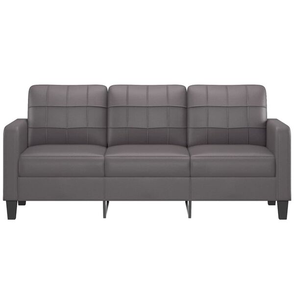 vidaXL 3-personers sofa 180 cm kunstlæder grå