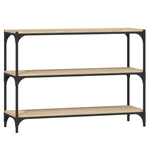 vidaXL bogreol 100x33x70,5 cm konstrueret tr&aelig; og st&aring;l sonoma-eg