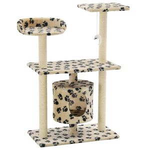 vidaXL kradsetr&aelig; med sisalkradsestolper 95 cm beige poteaftryk