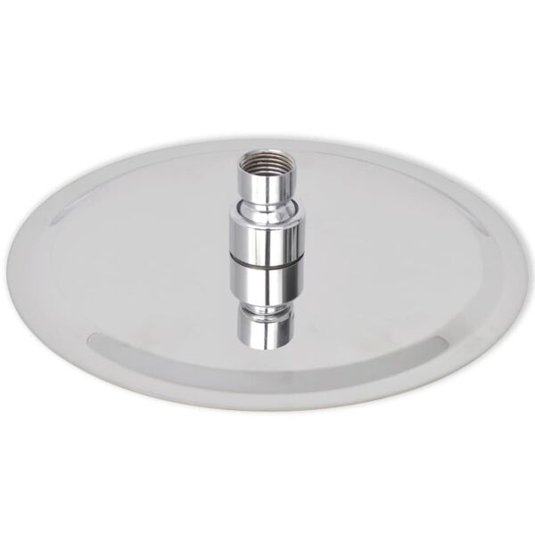 vidaXL Brusehoved rustfrit stål 20 cm rund