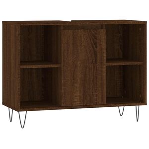 vidaXL badev&aelig;relsesskab 80x33x60 cm konstrueret tr&aelig; brun egetr&aelig;sfarve