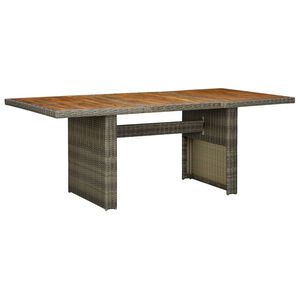 vidaXL havebord polyrattan og massivt akacietr&aelig; brun