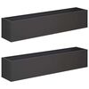 vidaXL Have Blomsterkrukke 2 stk. Sort 100 x 20 x 20 cm