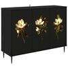 vidaXL Sideboard BREMEN Sort eg 102 x 33 x 76 cm Konstrueret tr&aelig;