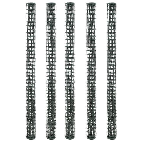 vidaXL hegnsnet til haven 5 stk. HDPE 1 x 1,2 m gr&oslash;n