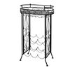 vidaXL vinreol med glasholder 9 flasker metal