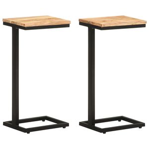 vidaXL sideborde 2 stk. 31,5x24,5x64,5 cm massivt akacietr&aelig;