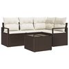 vidaXL Sofa S&aelig;t 5 stk. Brun og Creme polyrattan