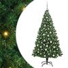 vidaXL Kunstigt juletr&aelig; med stativ Gr&oslash;n 210 cm PVC og St&aring;l og Plastik