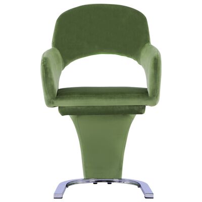 3056590 vidaXL Dining Chairs 6 pcs Green Velvet (3x287776)