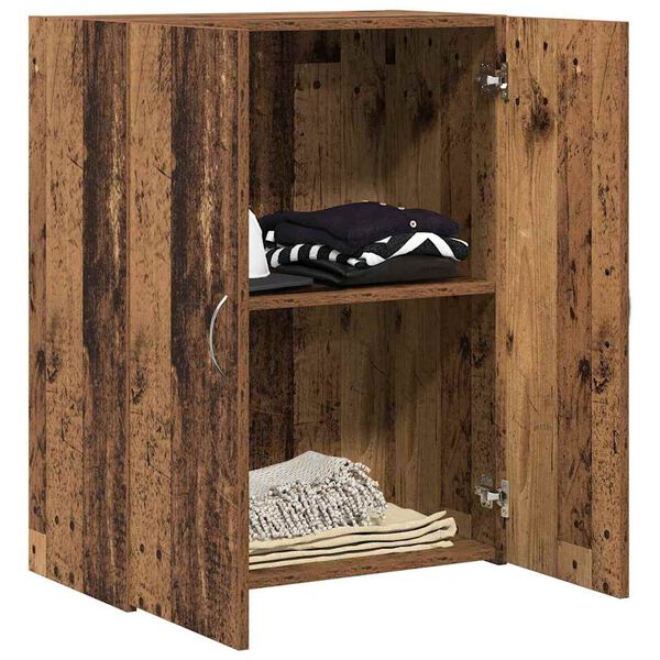 vidaXL Kontorskab med hylde Sort eg 70 x 32 x 77.5 cm Konstrueret tr&aelig;