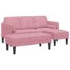 vidaXL Sofa S&aelig;t med pude 2 pcs Lyser&oslash;d Polyester