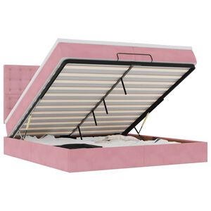 vidaXL osmannisk sengeramme med madrasser 200x200 cm fl&oslash;jl lyser&oslash;d