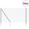 vidaXL Hegnsp&aelig;l Gr&oslash;n 10 x 1,5 m (40 x 40 mm mesh) St&aring;l og PVC