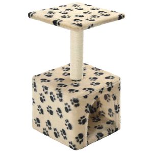 vidaXL kradsetr&aelig; til katte med sisal-kradsestolper 55 cm beige fodspor