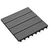 vidaXL Terrasse Flise 3D-design 11 stk. Gr&aring; 30 x 30 cm WPC