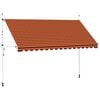vidaXL manuel foldemarkise 400 cm orange og brun