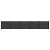 vidaXL Hegnspanel 5 pcs WPC og Aluminium Sort