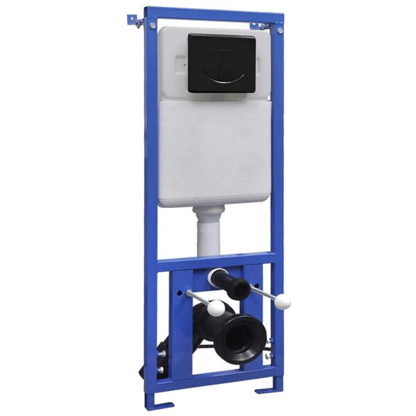 vidaXL væghængt toilet med skjult cisterne keramisk