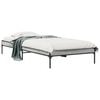 vidaXL sengeramme 75x190 cm konstrueret tr&aelig; og metal gr&aring; sonoma-eg