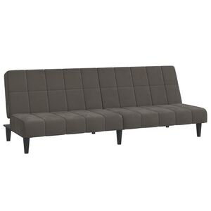 vidaXL 2-personers sovesofa fl&oslash;jl m&oslash;rkegr&aring;