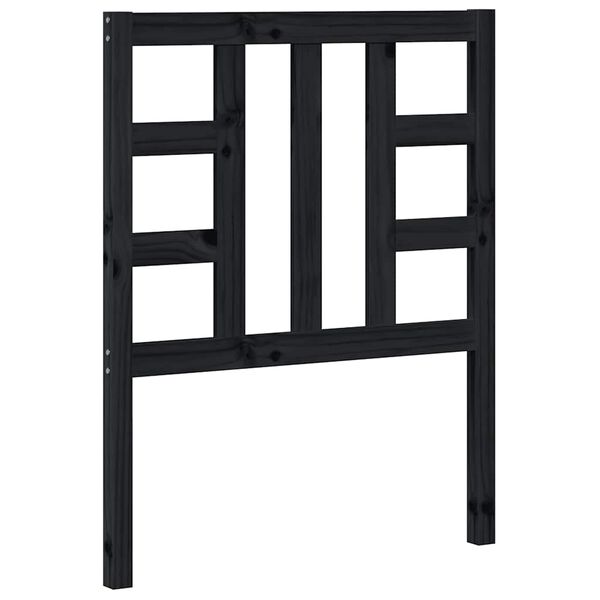 vidaXL sengeg&aelig;rde 81x4x100 cm massivt fyrretr&aelig; sort