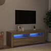 vidaXL tv-bord med LED-lys 120x35x40 cm sonoma-eg