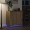vidaXL LED Sideboard Sonoma eg 71 x 34,5 x 75 cm Konstrueret tr&aelig;